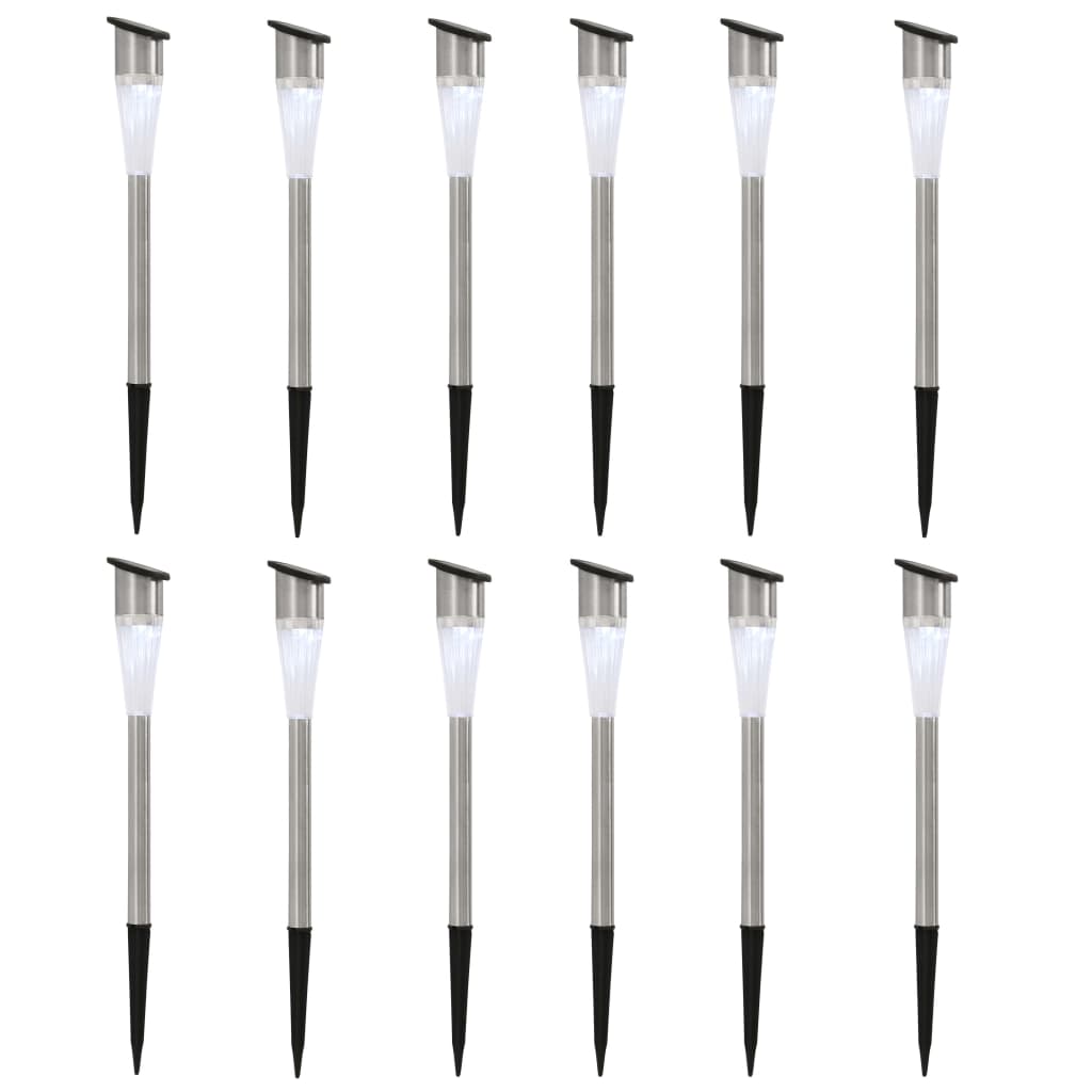 Set solarnih svjetiljki za vrt, 36 cm, bijeli, 12 kom