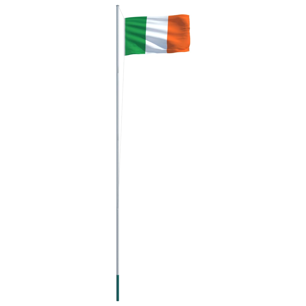 vidaXL Irska zastava s aluminijskim stupom 6,2 m