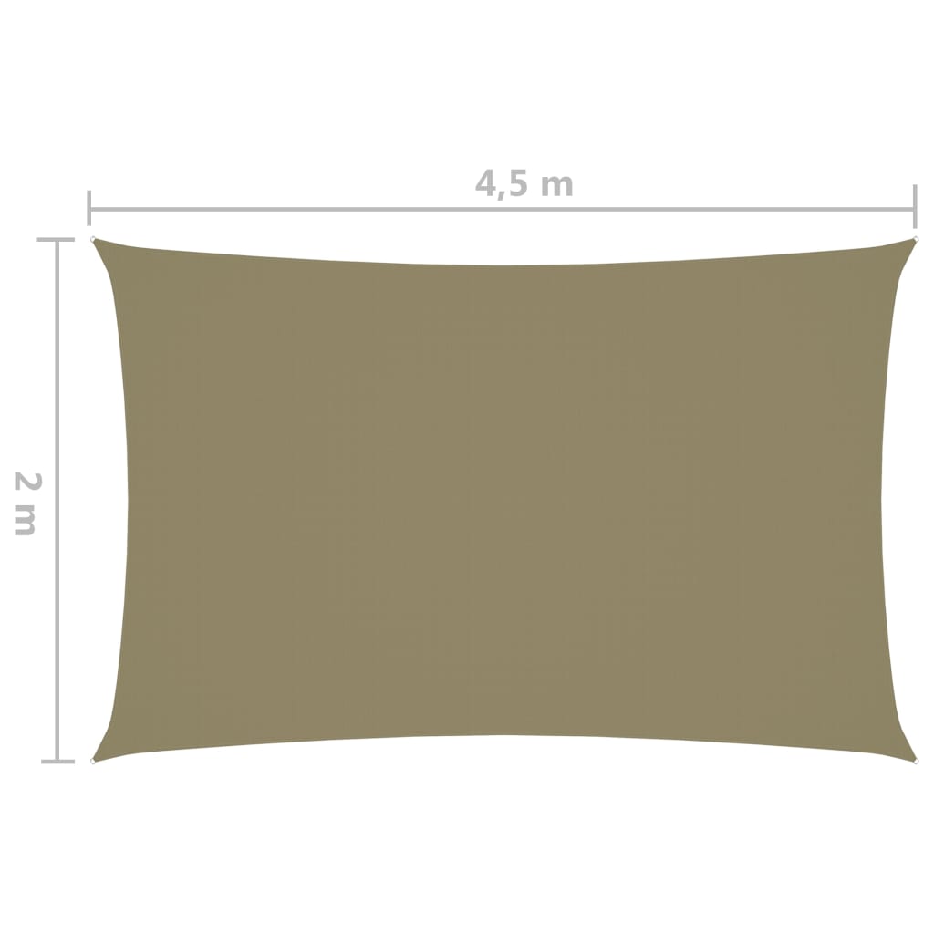 vidaXL Jedro protiv sunca od tkanine Oxford pravokutno 2 x 4,5 m bež
