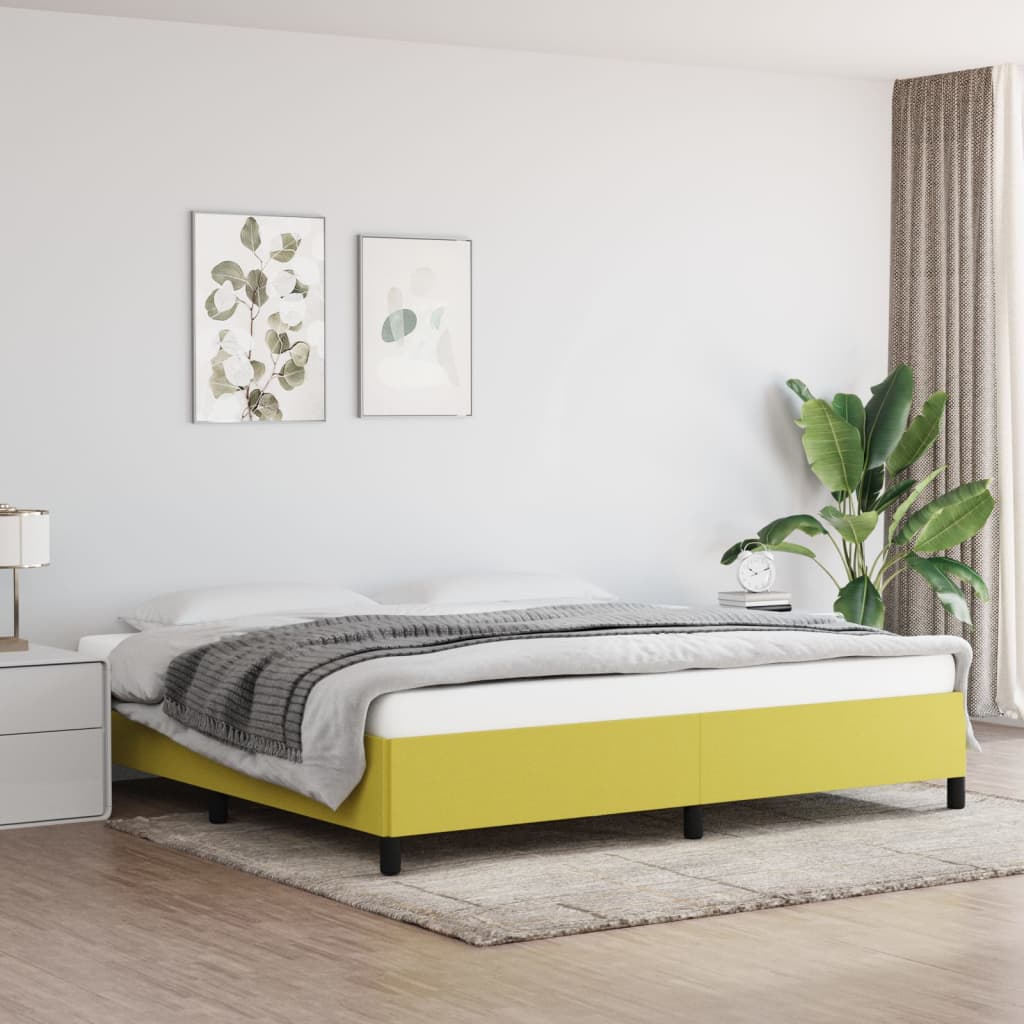 vidaXL Okvir za krevet zeleni 200x200 cm od tkanine
