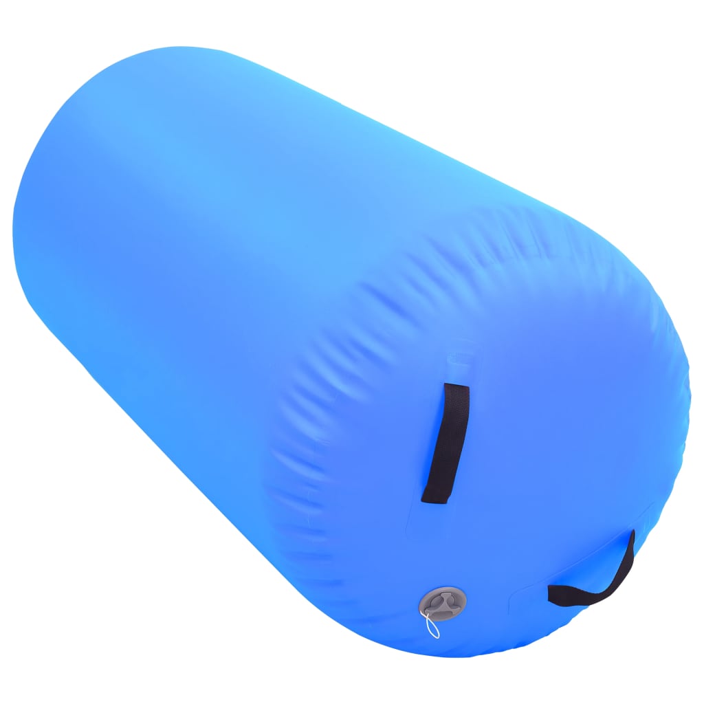 vidaXL Gimnastički valjak na napuhavanje s crpkom 120x75 cm PVC plavi