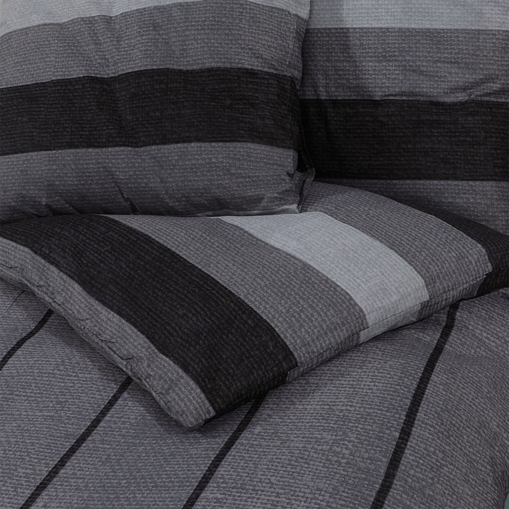 vidaXL Set posteljine za poplun tamnosivi 240x220 cm pamučni