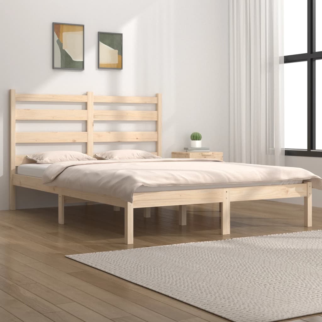 vidaXL Okvir za krevet od masivne borovine 160 x 200 cm
