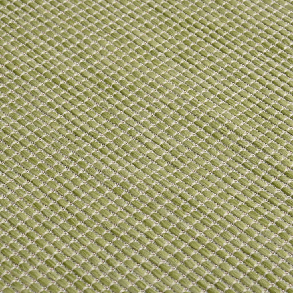 vidaXL Vanjski tepih ravnog tkanja 80 x 150 cm zeleni