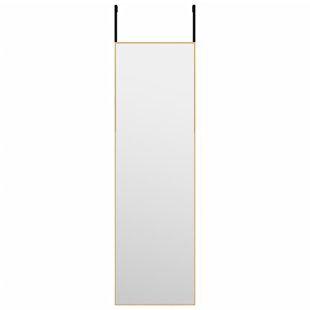 vidaXL Ogledalo za vrata zlatno 30x100 cm od stakla i aluminija
