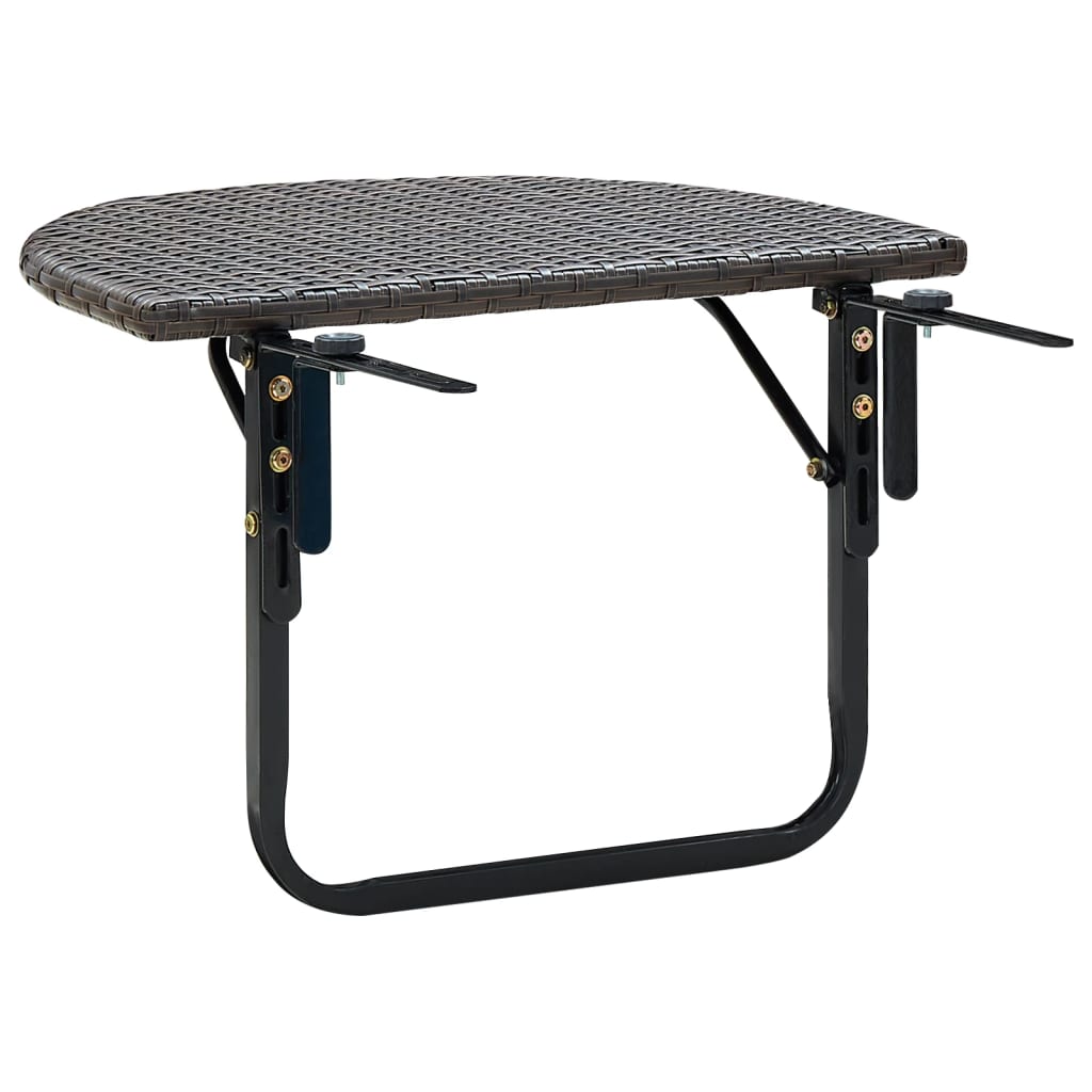 vidaXL Balkonski stol smeđi 60 x 60 x 40 cm od poliratana