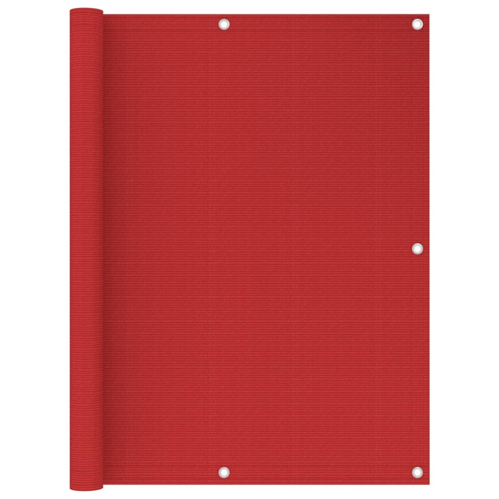 vidaXL Balkonski zastor crveni 120 x 500 cm HDPE