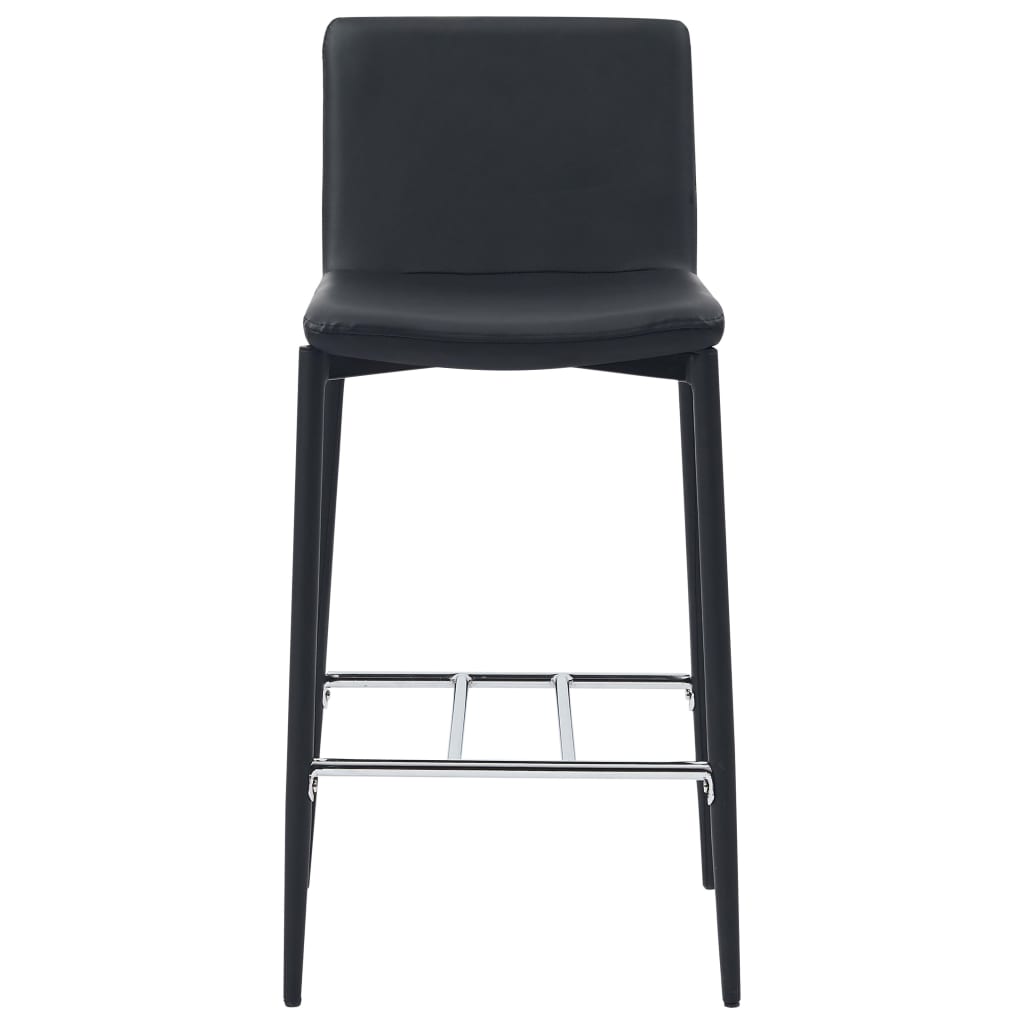 vidaXL Barski stolci od umjetne kože 4 kom crni