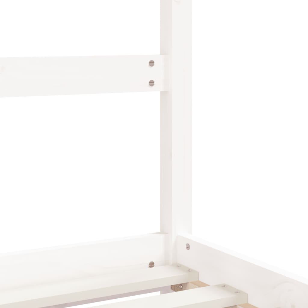 vidaXL Okvir za dječji krevet bijeli 2x(80x200) cm od masivne borovine