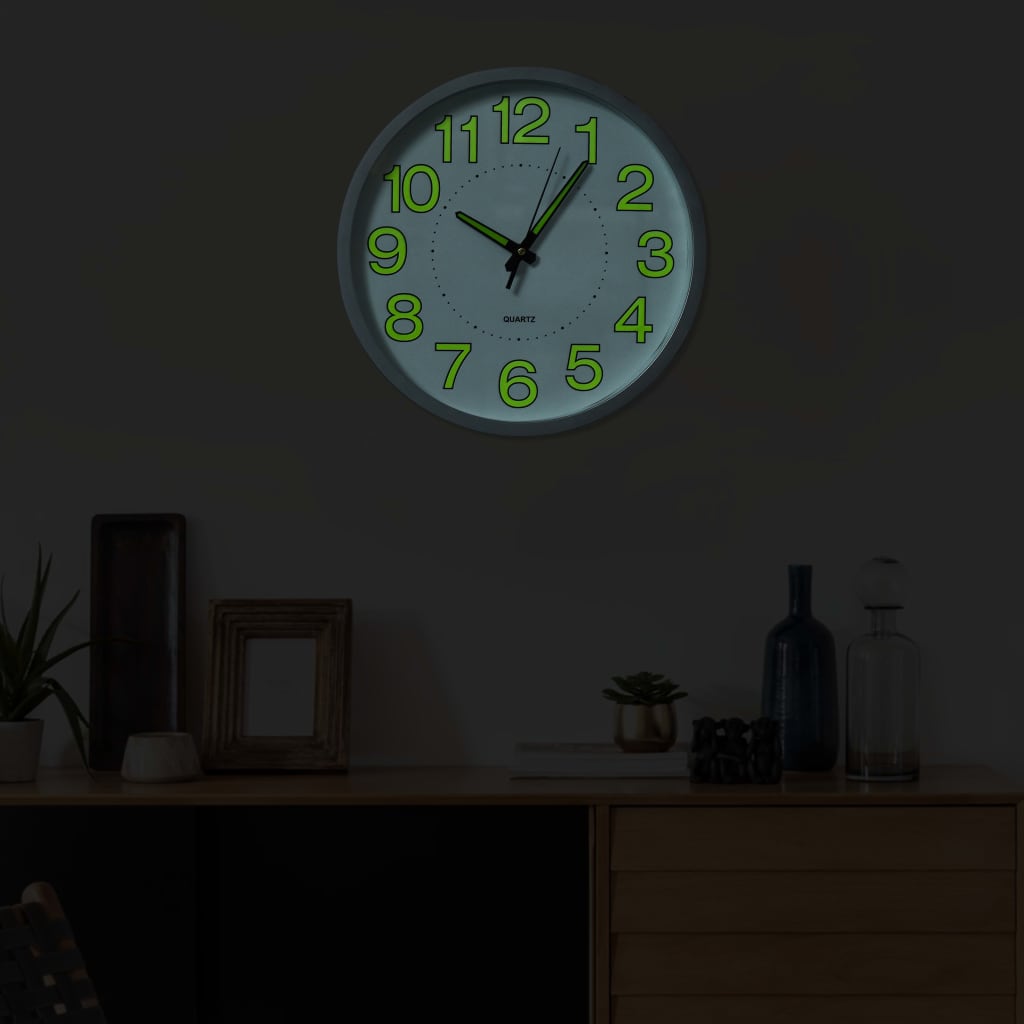 325167 vidaXL Luminous Wall Clock White 30 cm