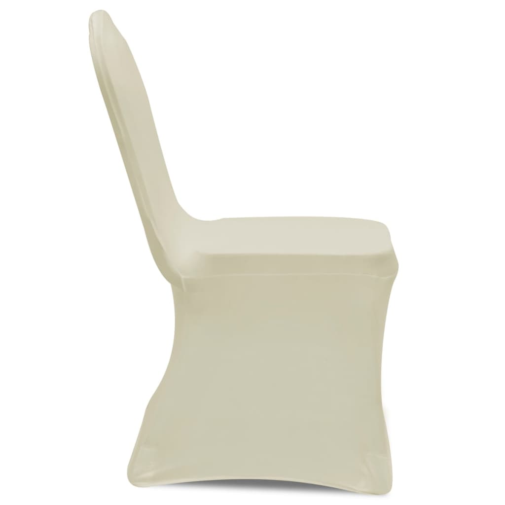 vidaXL Navlake za stolice rastezljive krem 24 kom