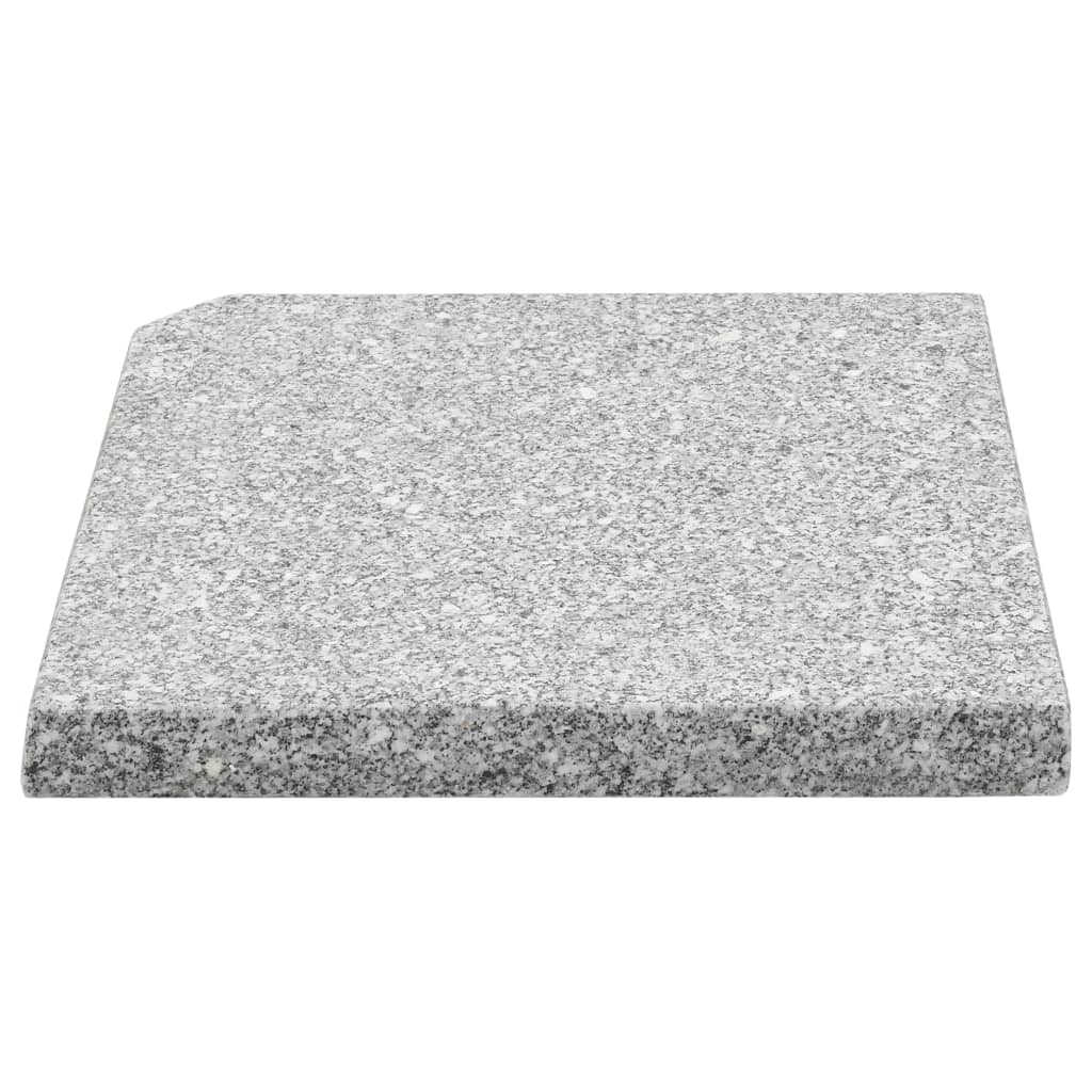 vidaXL Postolje za suncobran granitno 25 kg četvrtasto sivo