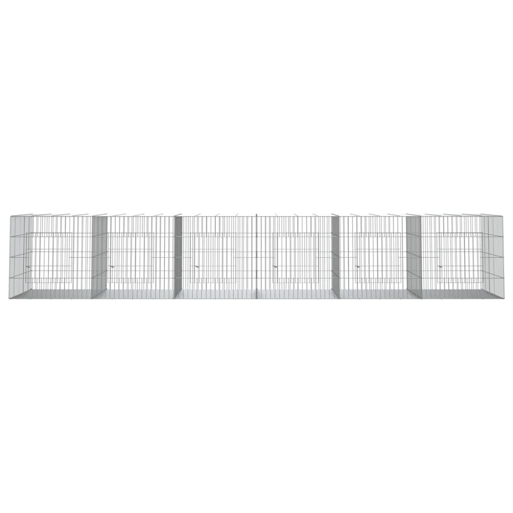 vidaXL Kavez za zečeve sa 6 panela 327x79x54 cm od pocinčanog željeza