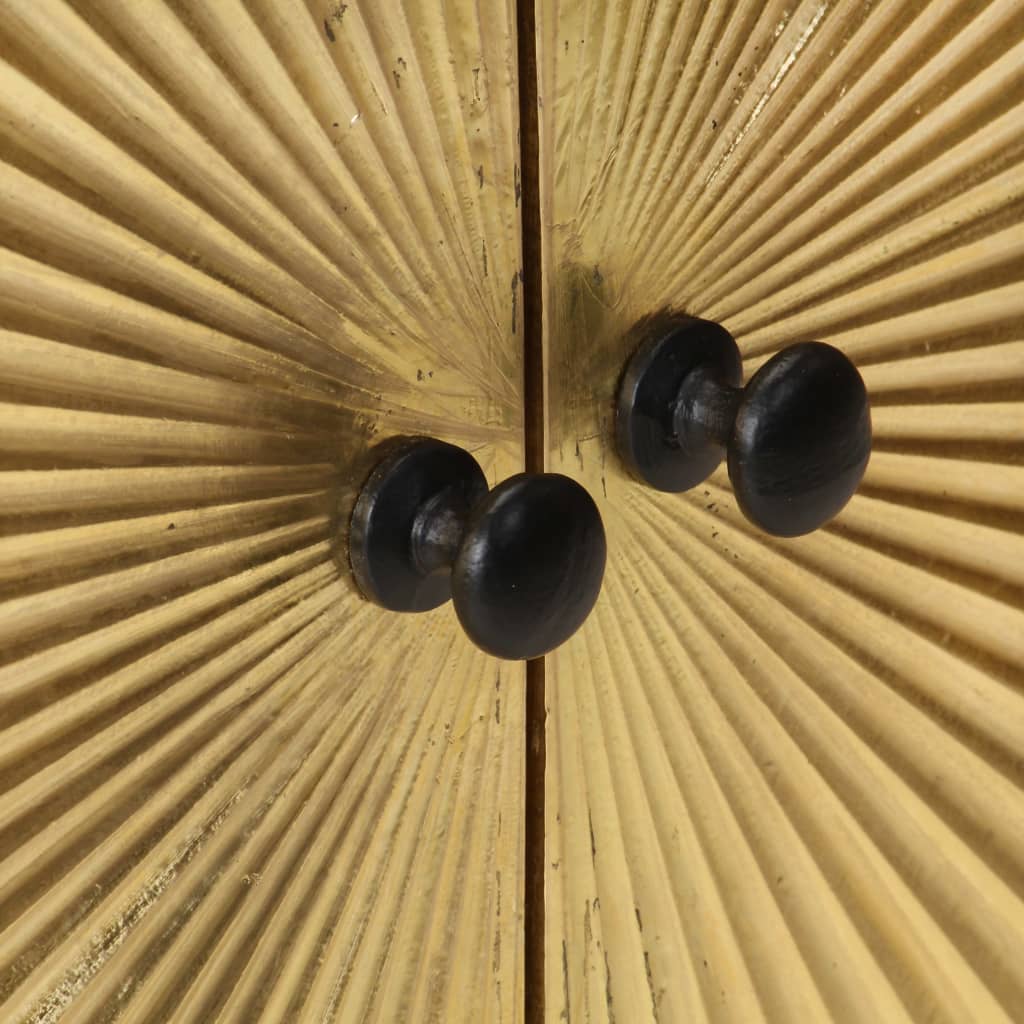 vidaXL Komoda s mjedenim vratima 60x30x74 cm od masivnog drva manga