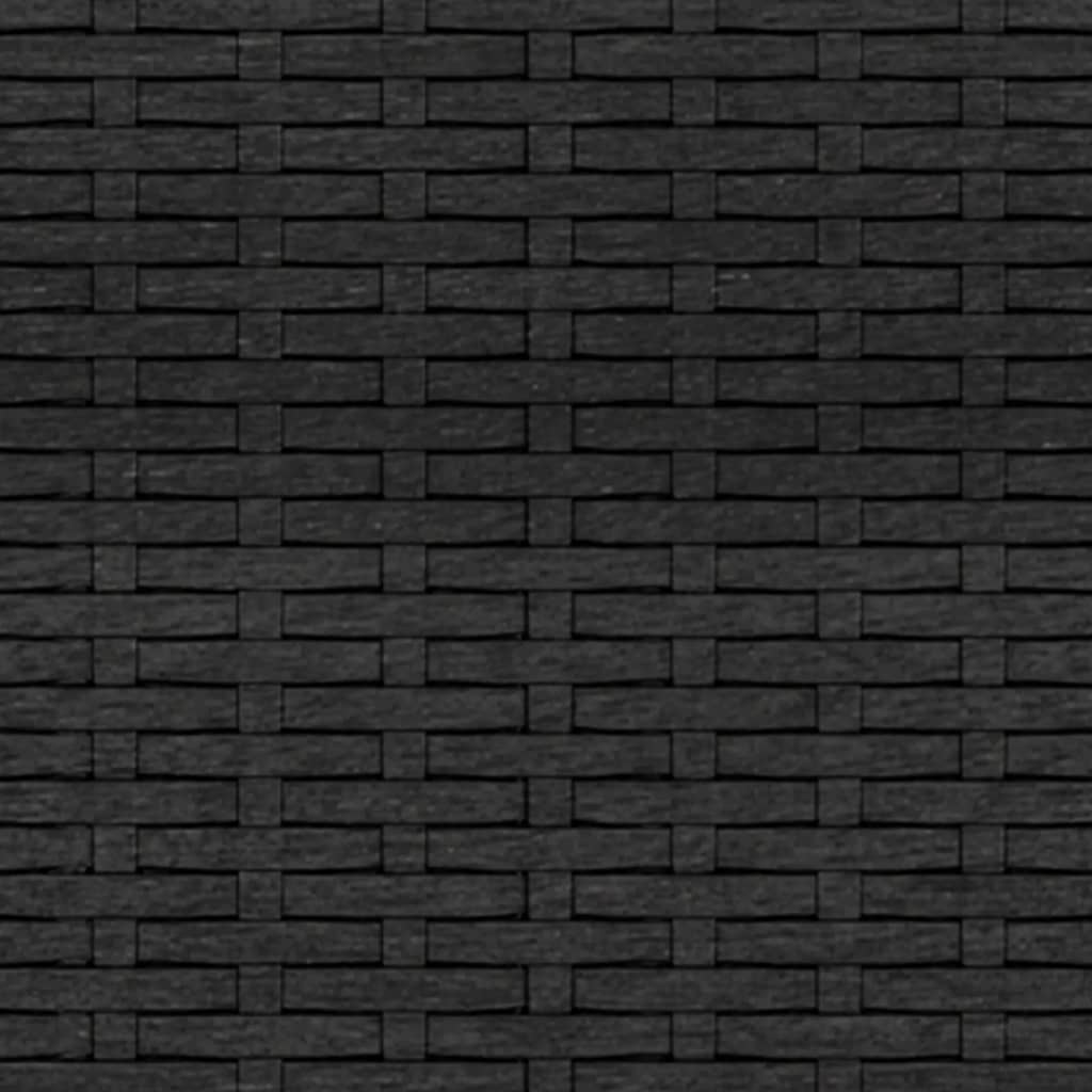 vidaXL 2-dijelna vrtna garnitura od poliratana s jastucima crna