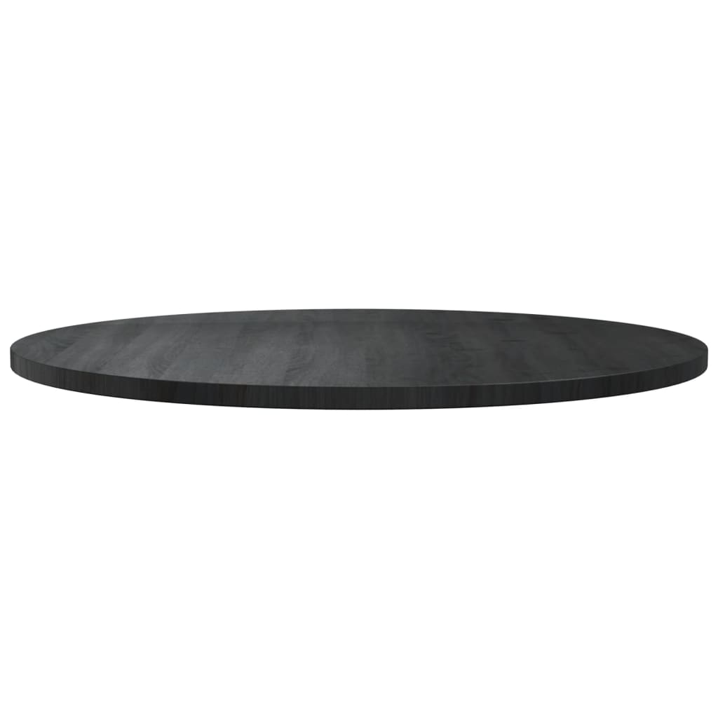 vidaXL Ploča za stol crna Ø 90 x 2,5 cm od masivne borovine