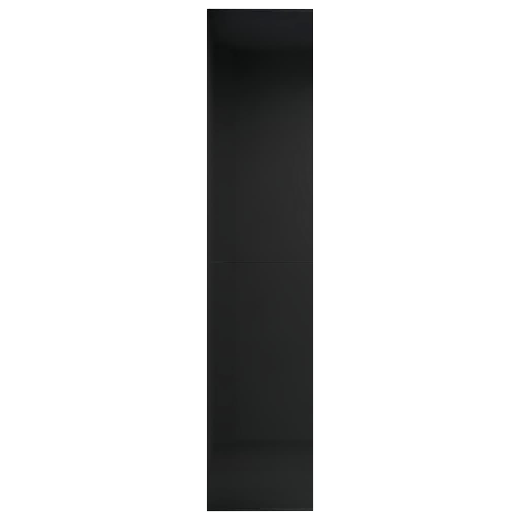 vidaXL Ormarić za knjige/TV sjajni crni 36 x 30 x 143 cm od iverice