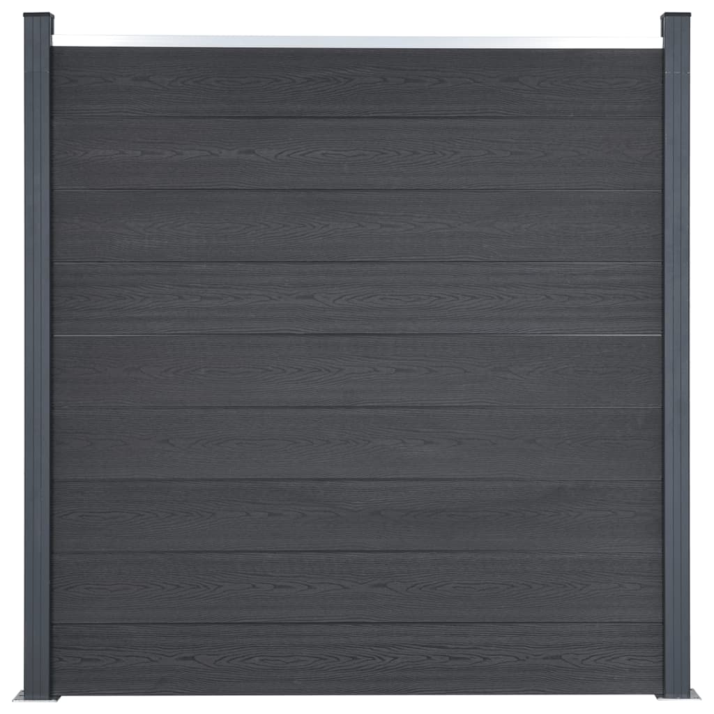vidaXL Set panela za ogradu sivi 180 x 186 cm WPC