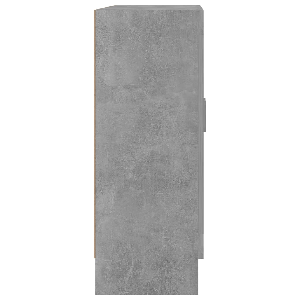 vidaXL Vitrina siva boja betona 82,5 x 30,5 x 80 cm konstruirano drvo