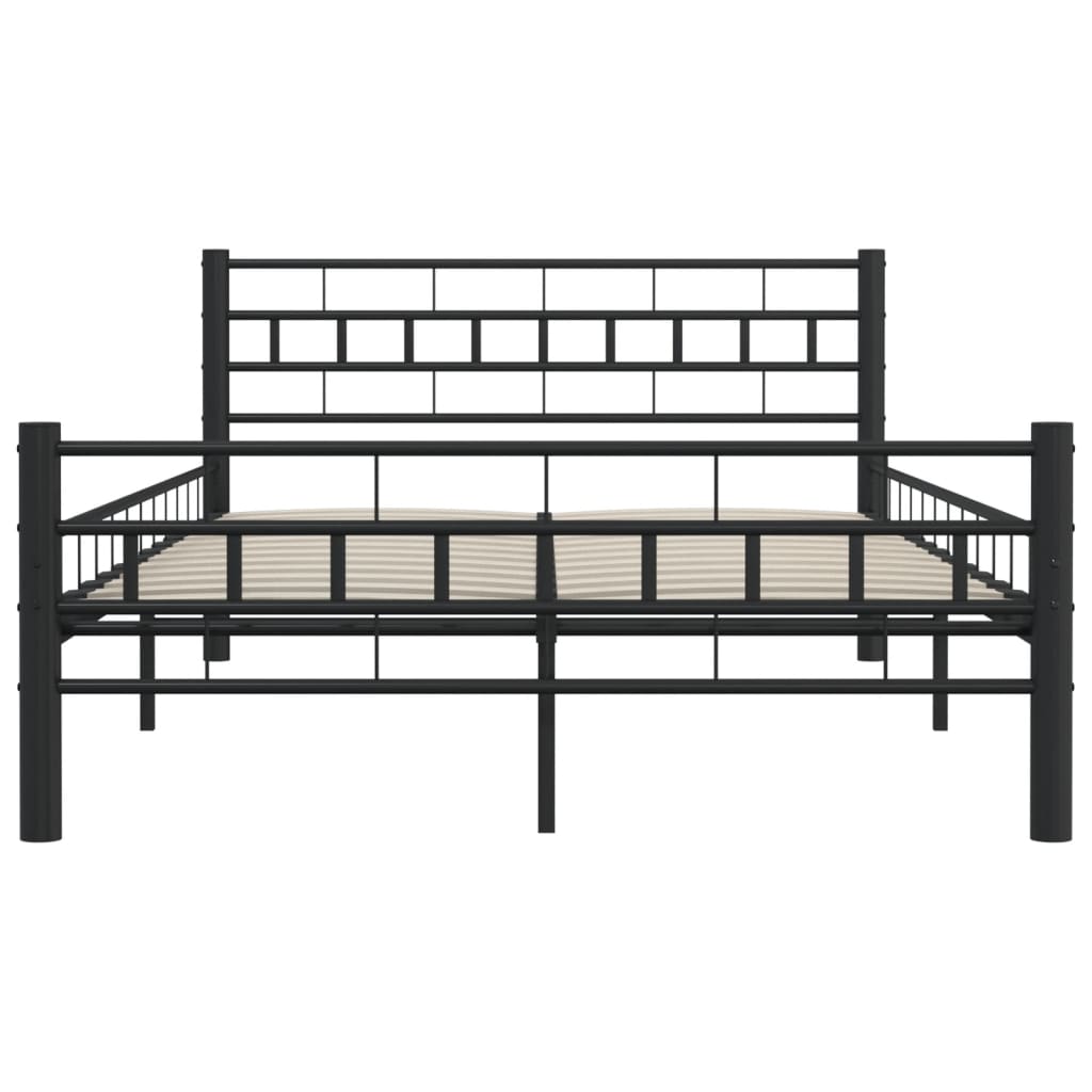 vidaXL Okvir za krevet crni čelični 140 x 200 cm