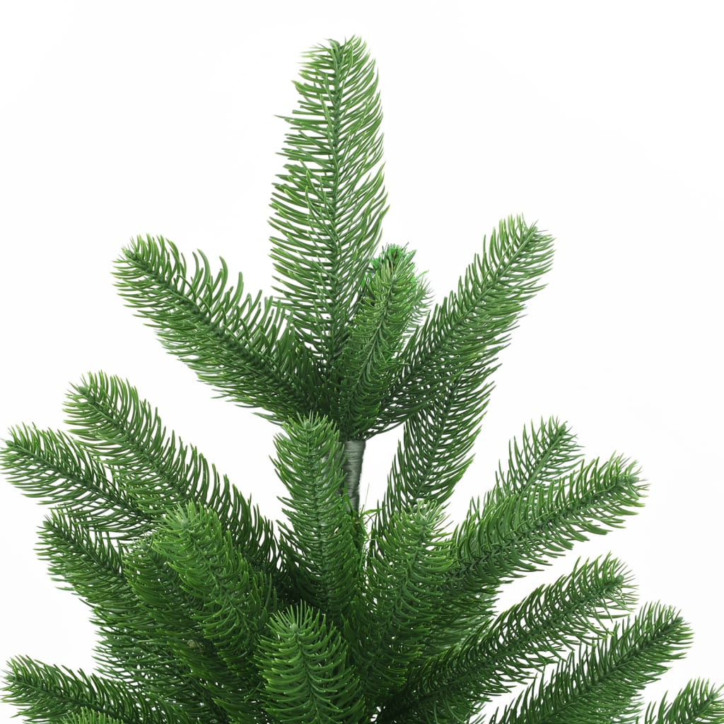 vidaXL Umjetno osvijetljeno božićno drvce s kuglicama 150 cm zeleno