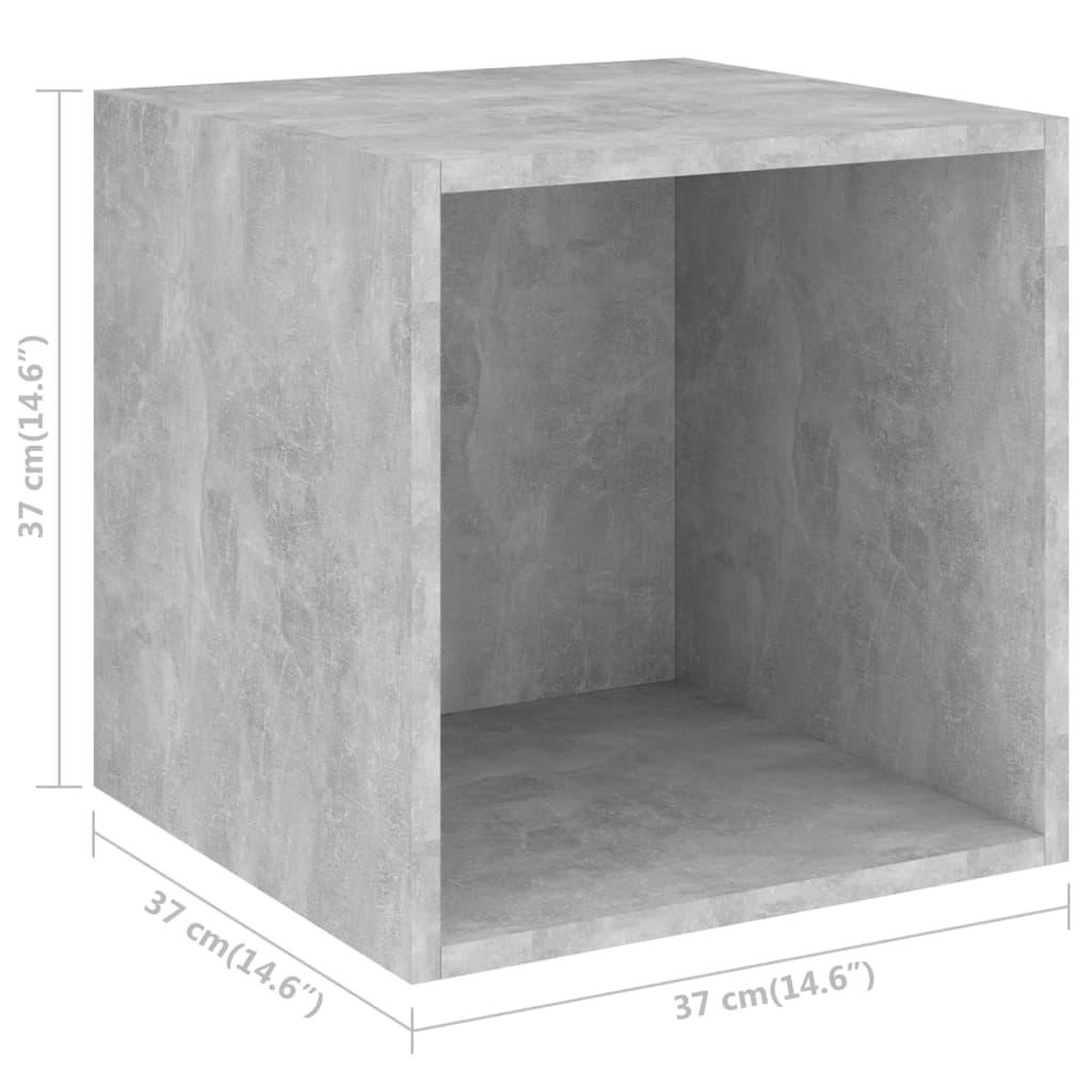 vidaXL Zidni ormarići 4 kom boja betona 37x37x37 cm konstruirano drvo