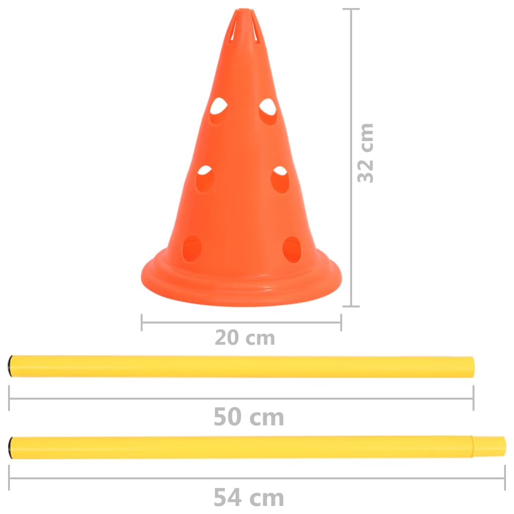 vidaXL Set prepreka za treniranje pasa narančasto-žuti