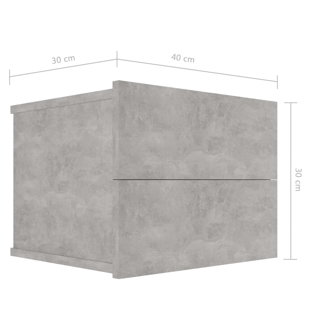 vidaXL Noćni ormarić boja betona 40 x 30 x 30 cm od konstruiranog drva