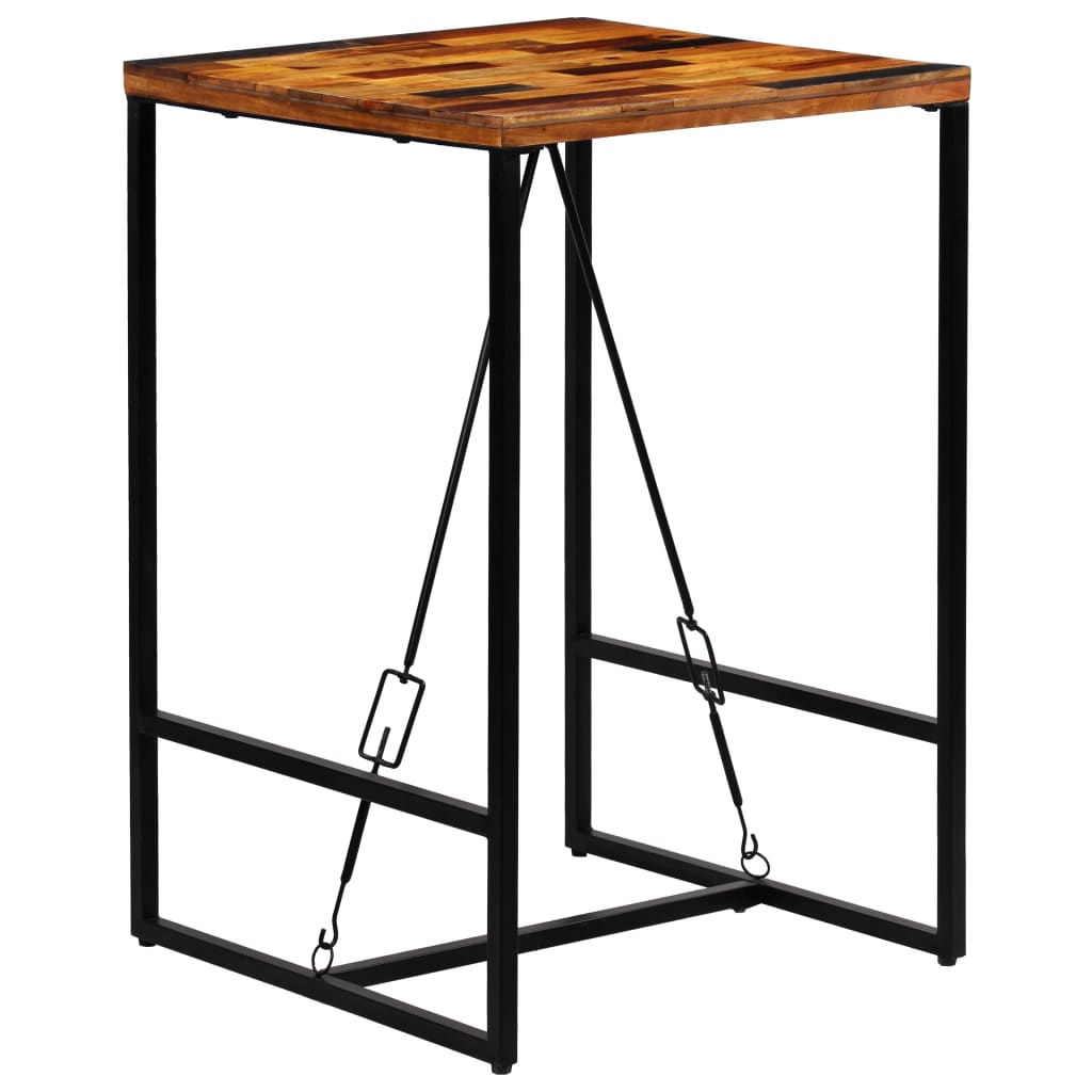 vidaXL Barski stol od masivnog obnovljenog drva 70 x 70 x 106 cm