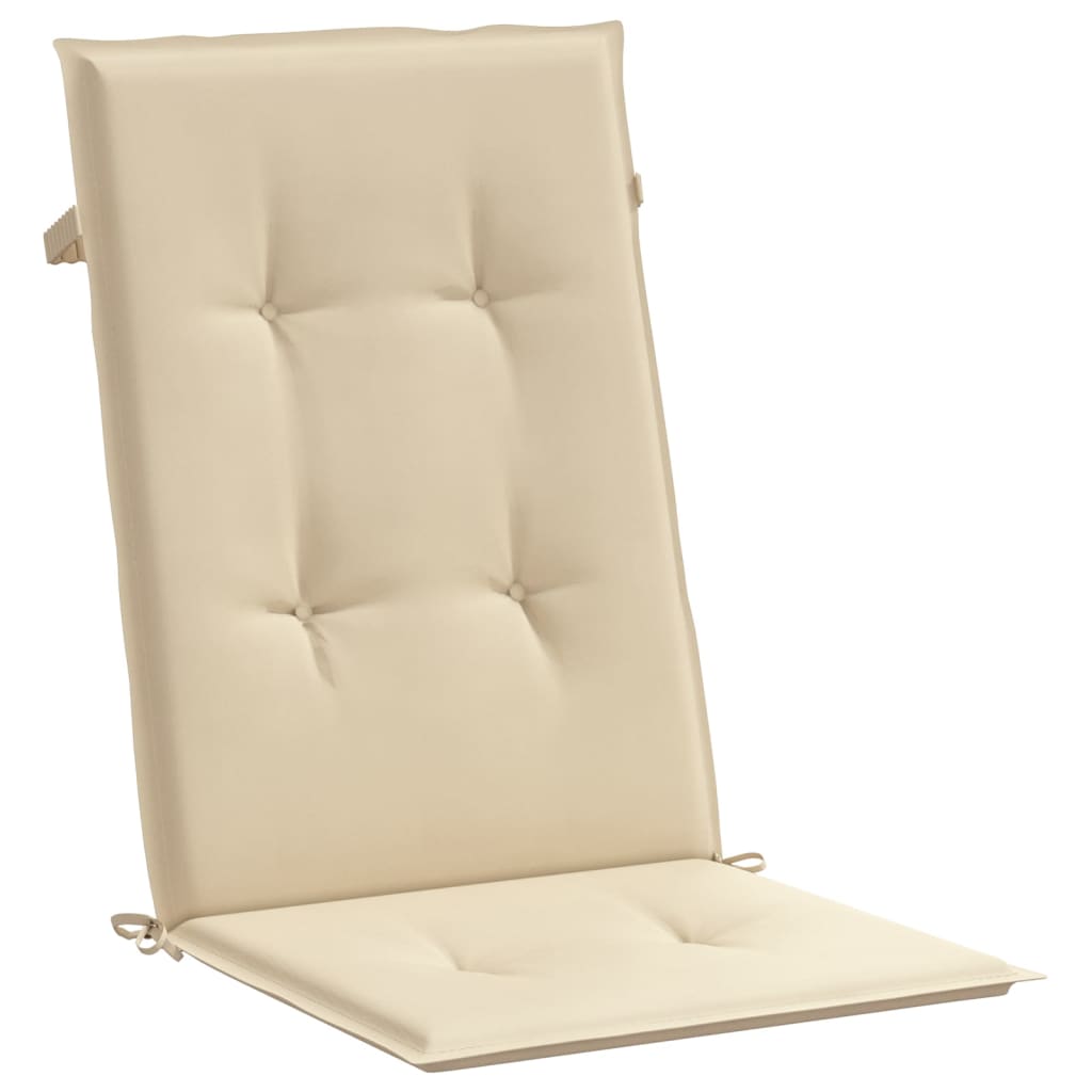 vidaXL Jastuci za vrtne stolice 2 kom bež 120 x 50 x 3 cm od tkanine