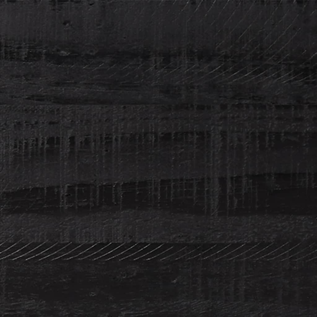 vidaXL Komoda crna 110 x 35 x 70 cm od masivne borovine