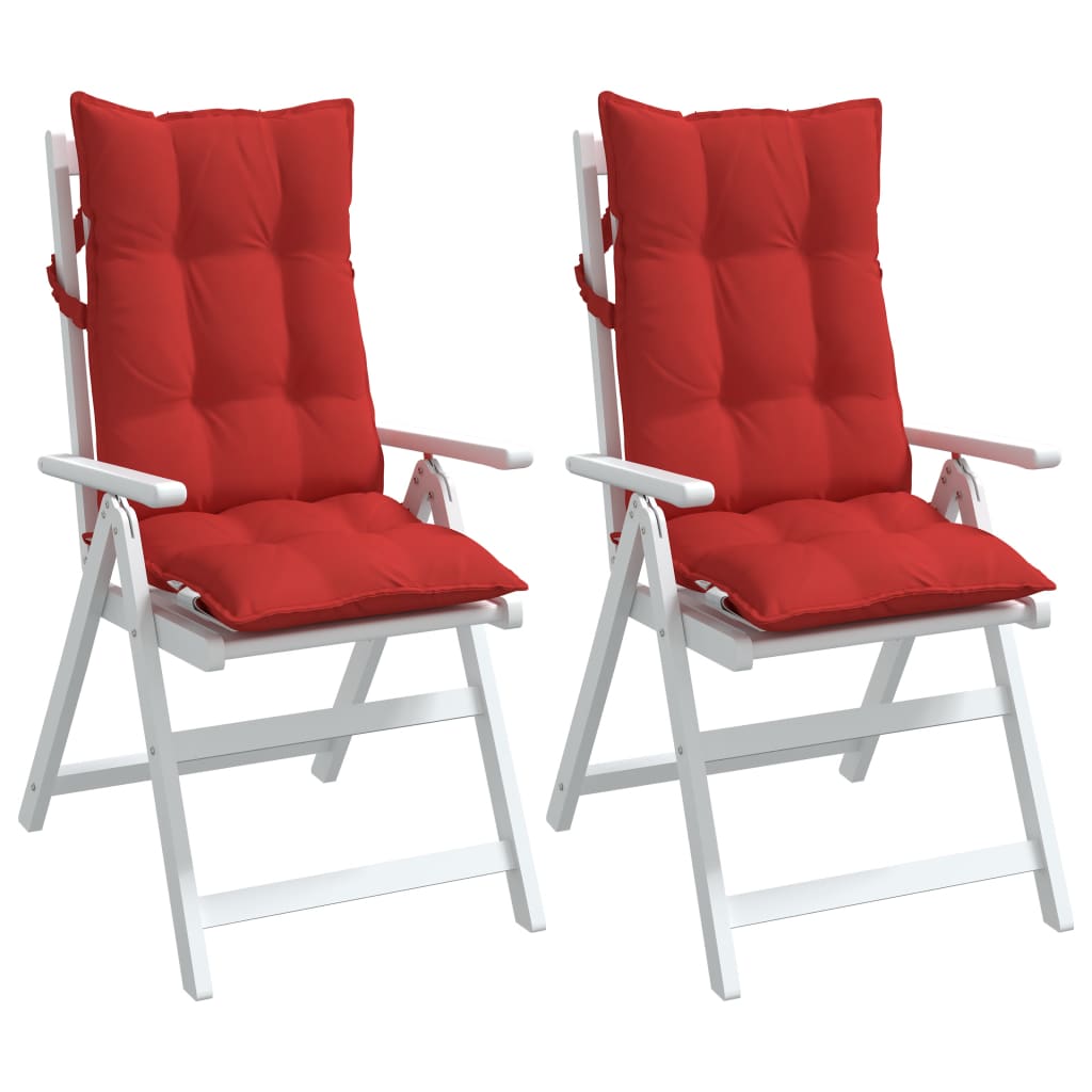 vidaXL Jastuci za stolicu s visokim naslonom 2 kom crveni od tkanine