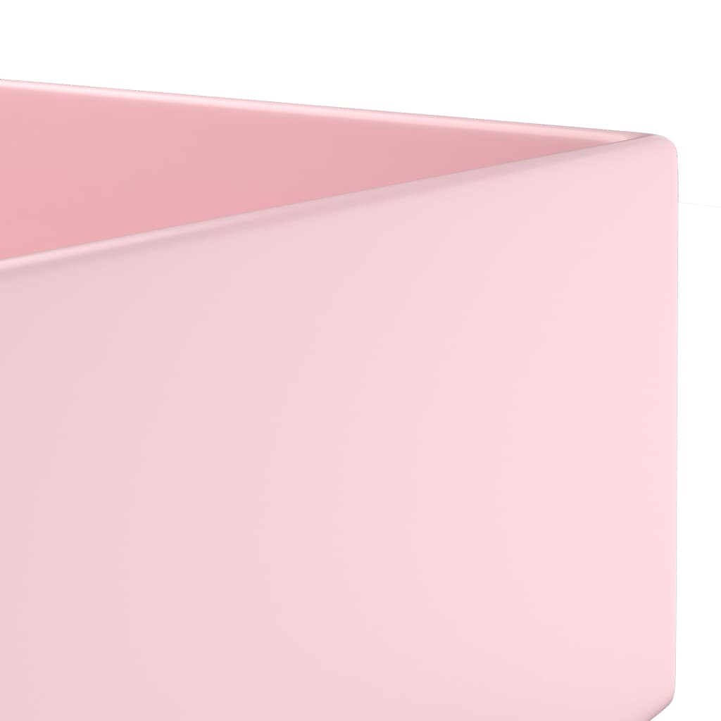 vidaXL Kupaonski umivaonik keramički mat ružičasti