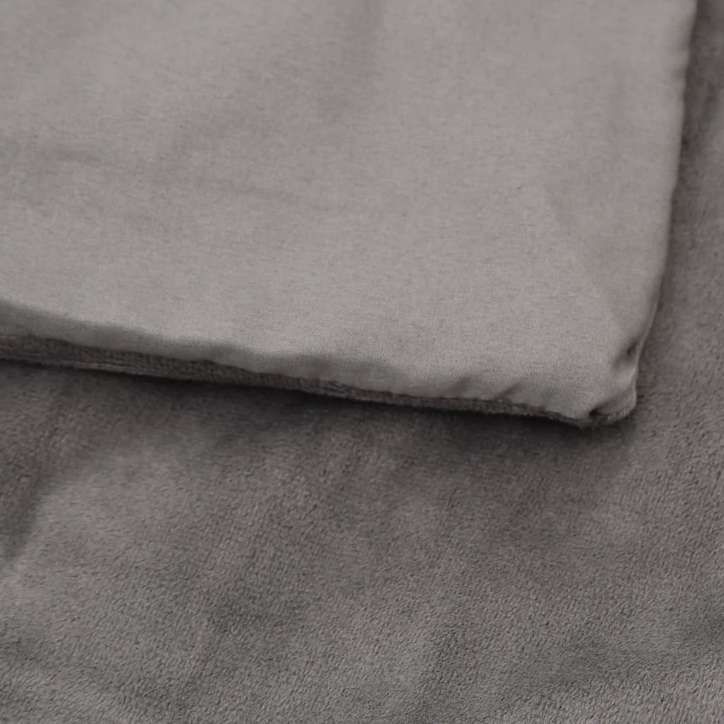 vidaXL Teška deka s navlakom siva 137 x 200 cm 6 kg od tkanine