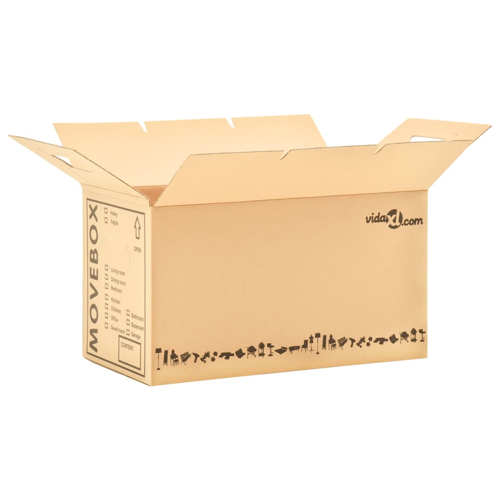 vidaXL Kutije za selidbu kartonske XXL 100 kom 60 x 33 x 34 cm