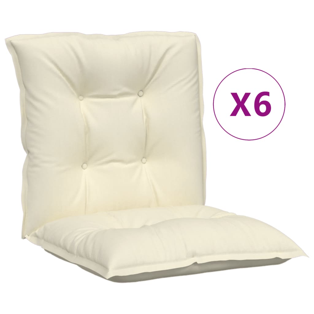 vidaXL Jastuci za vrtne stolice 6 kom krem 100 x 50 x 7 cm od tkanine