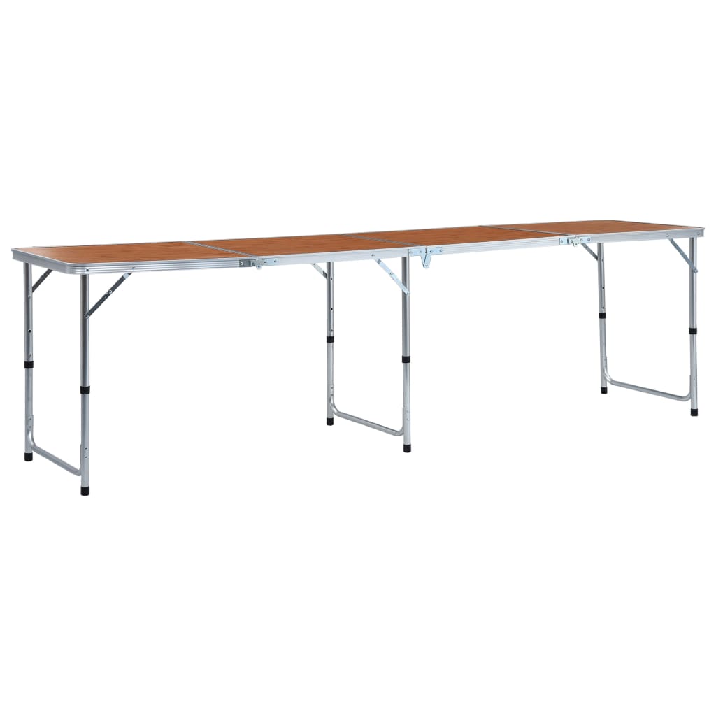 vidaXL Sklopivi stol za kampiranje aluminijski 240 x 60 cm