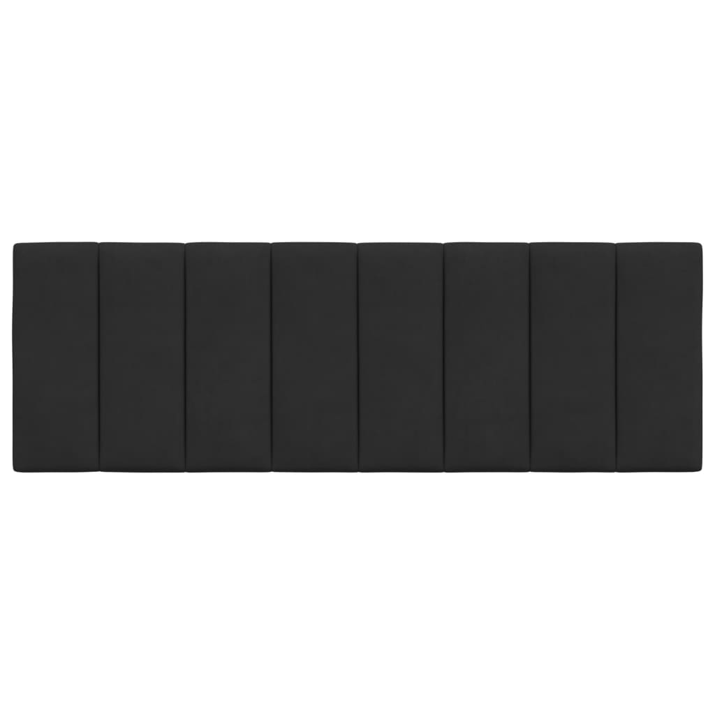 vidaXL Jastuk za uzglavlje crni 140 cm baršunasti