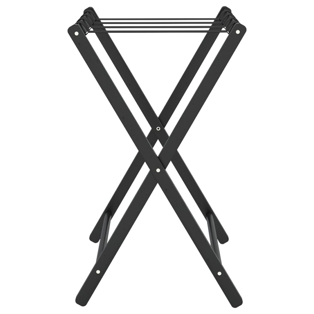 vidaXL Stalak za prtljagu crni 68,5 x 38 x 58 cm od bambusa