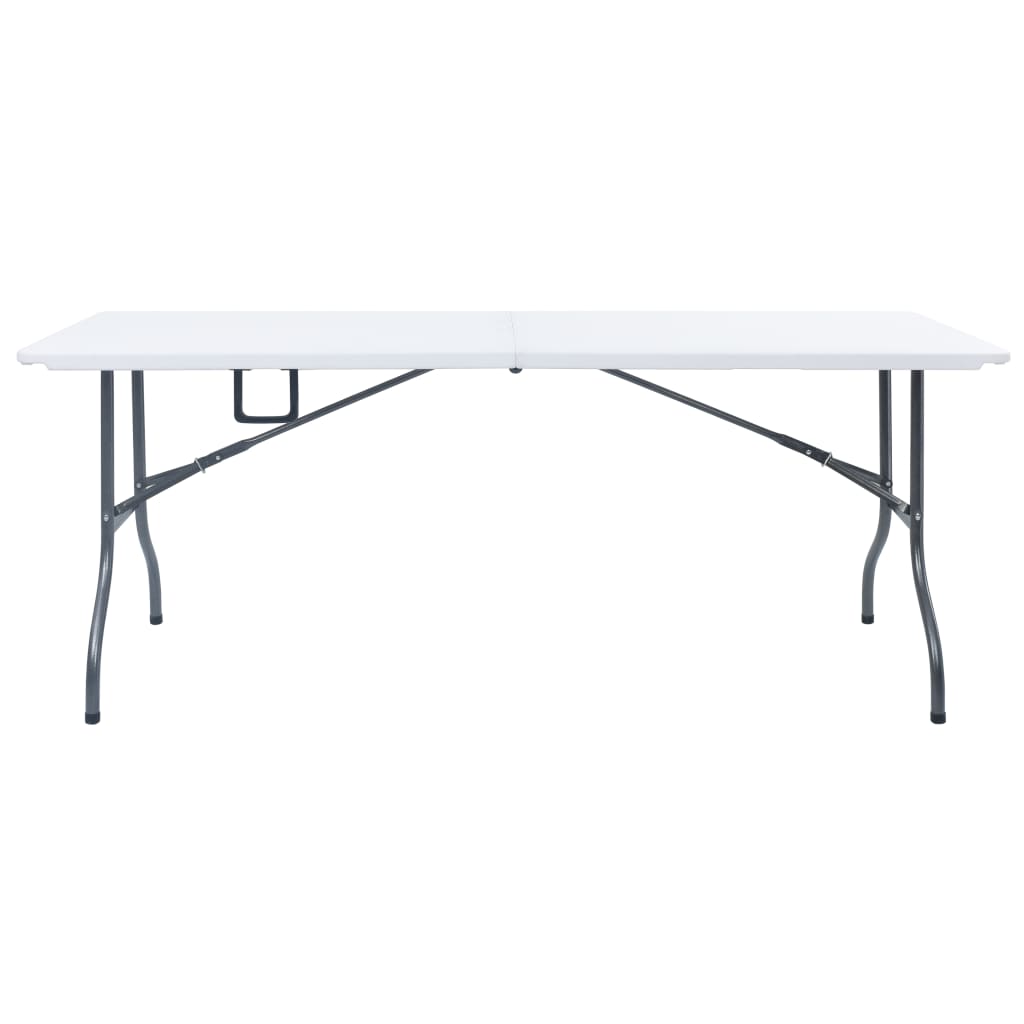 vidaXL Sklopivi vrtni stol bijeli 180 x 72 x 72 cm HDPE
