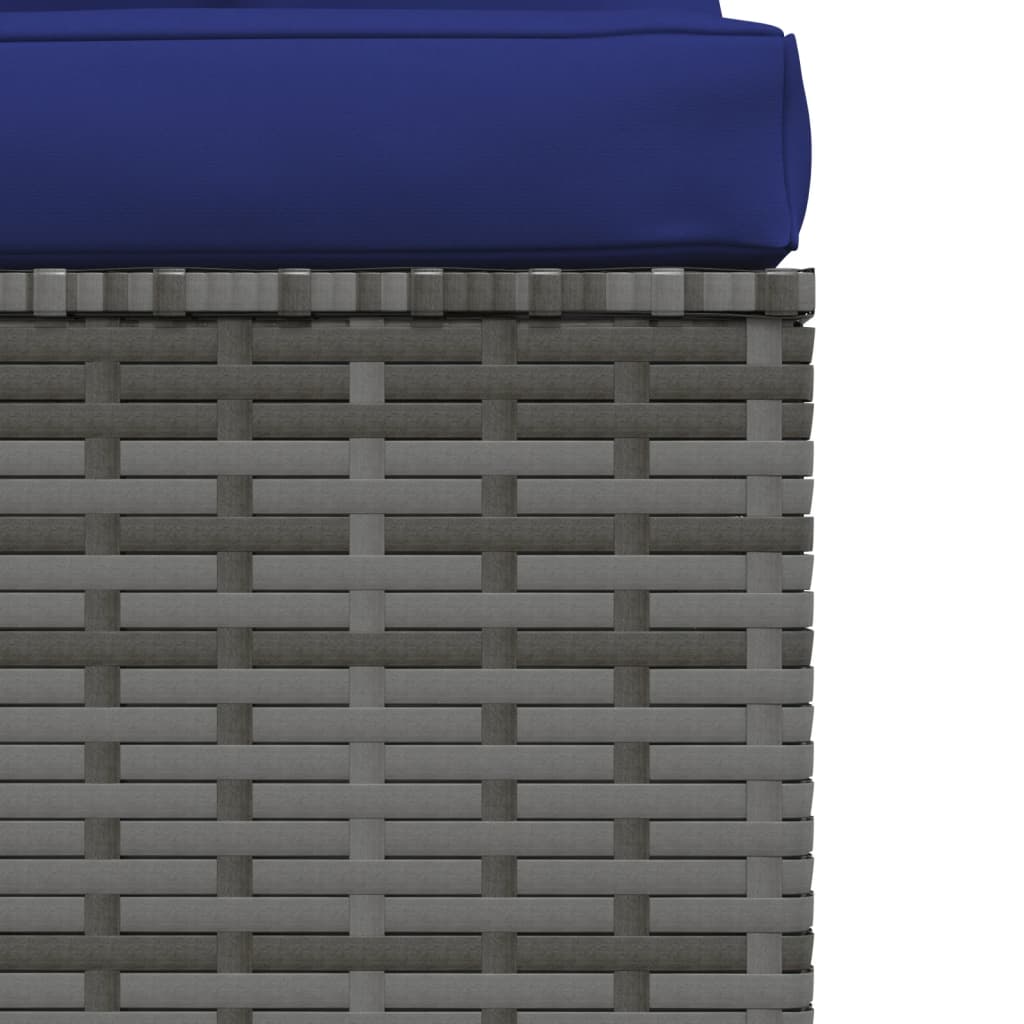 vidaXL 4-dijelna vrtna garnitura od poliratana s jastucima siva