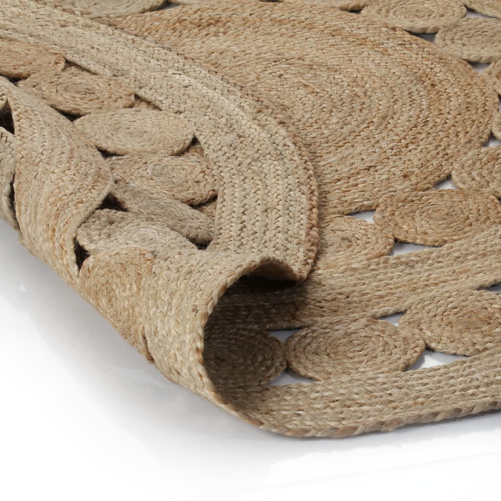 vidaXL Ukrasni pleteni tepih od jute 210 cm okrugli