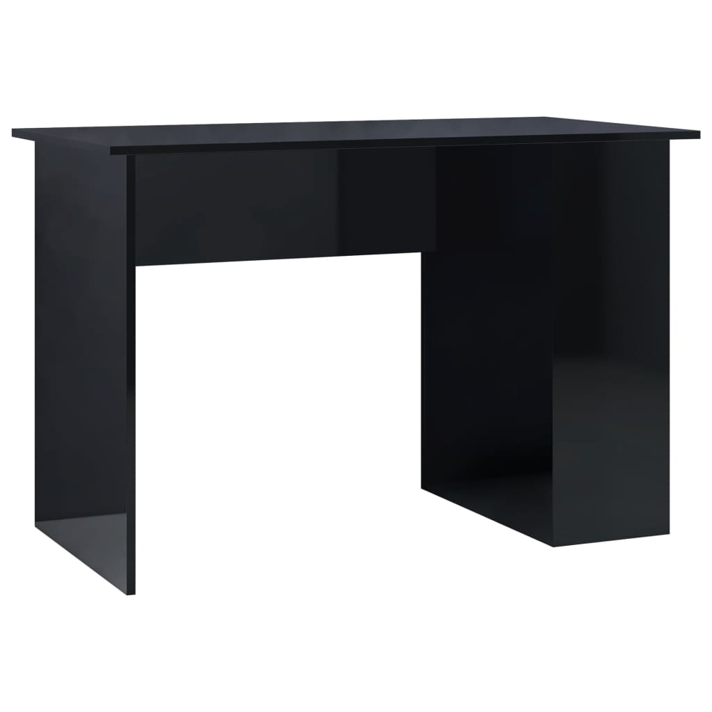 vidaXL Radni stol visoki sjaj crni 110 x 60 x 73 cm od iverice