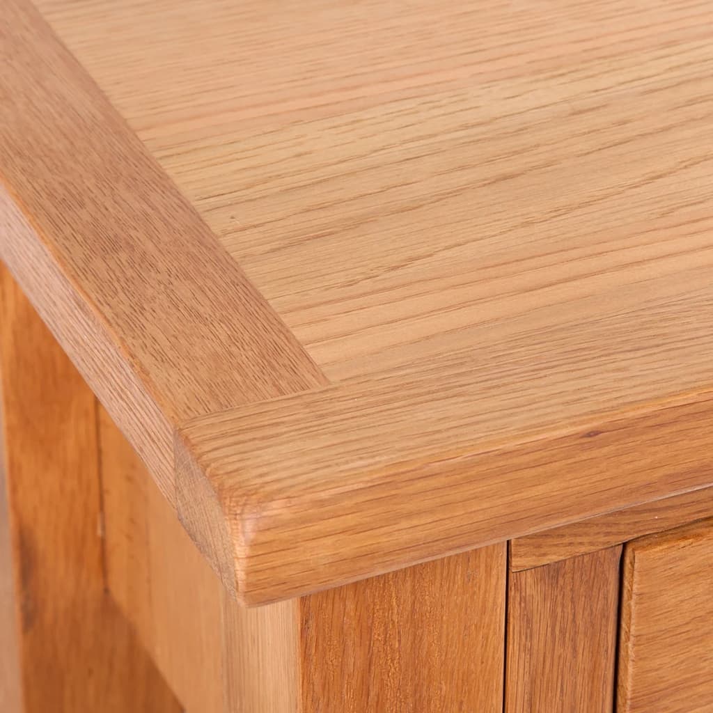 vidaXL Konzolni stol s 2 ladice 83 x 30 x 73 cm masivna hrastovina