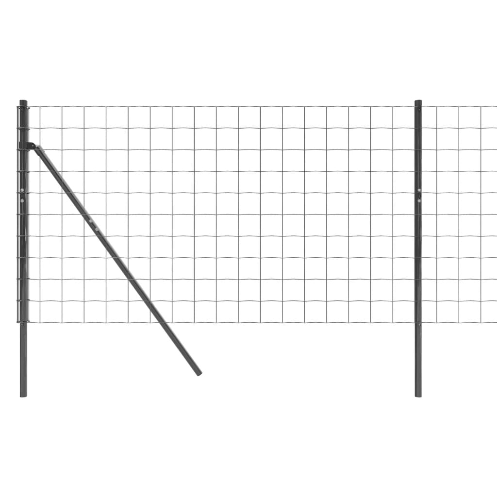vidaXL Ograda od žičane mreže antracit 0,8 x 25 m od pocinčanog čelika