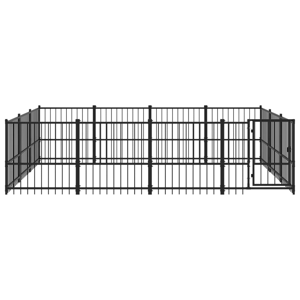 vidaXL Vanjski kavez za pse čelični 11,58 m²