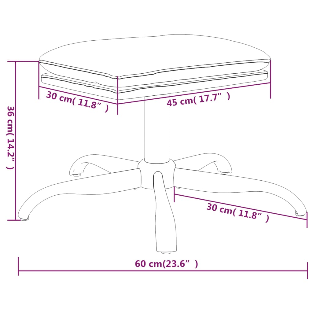 vidaXL Stolica za opuštanje s osloncem za noge svjetlosiva baršunasta