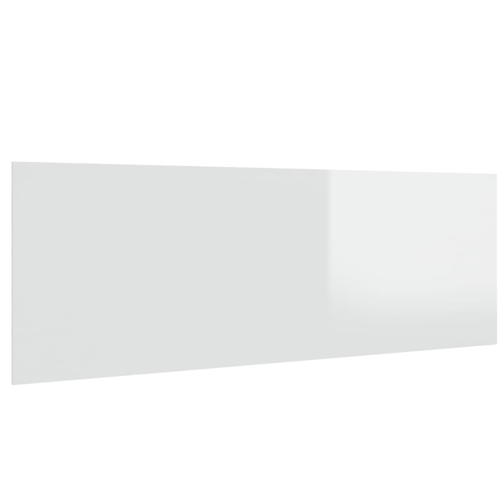 vidaXL Uzglavlje za krevet visoki sjaj bijelo 240 x 1,5 x 80 cm drveno