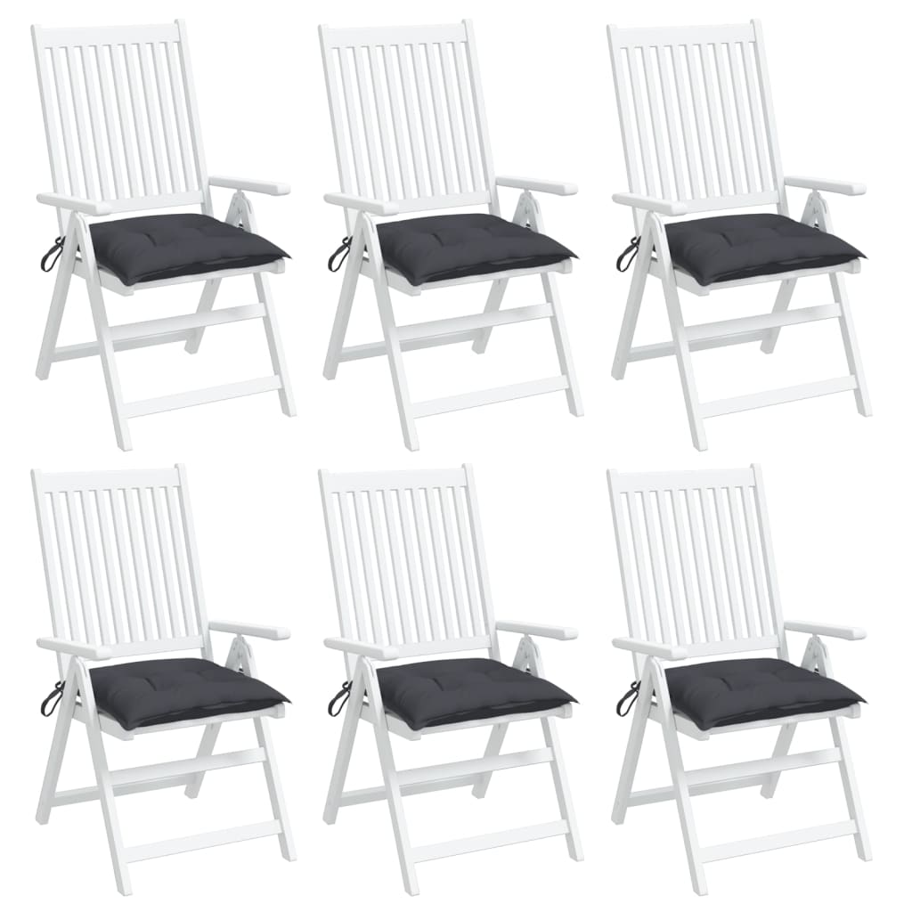 vidaXL Jastuci za stolice 6 kom antracit 50x50x7 cm od tkanine Oxford