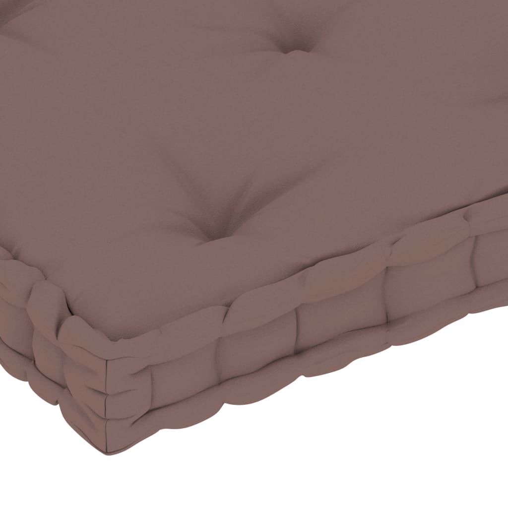 vidaXL Paletni podni jastuk smeđe-sivi 73 x 40 x 7 cm pamučni